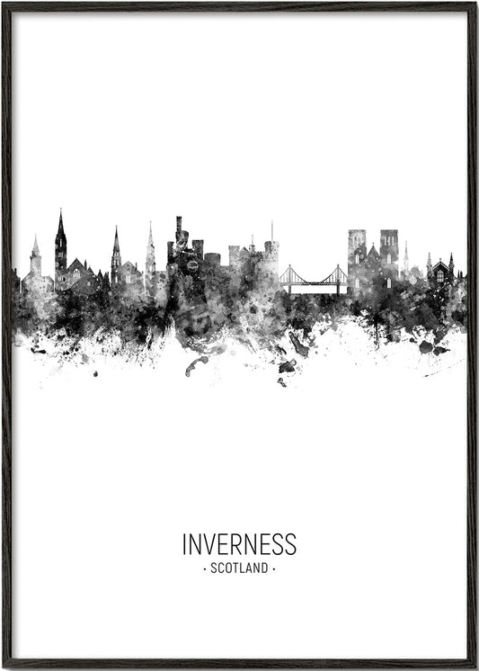 Inverness Skyline black and white