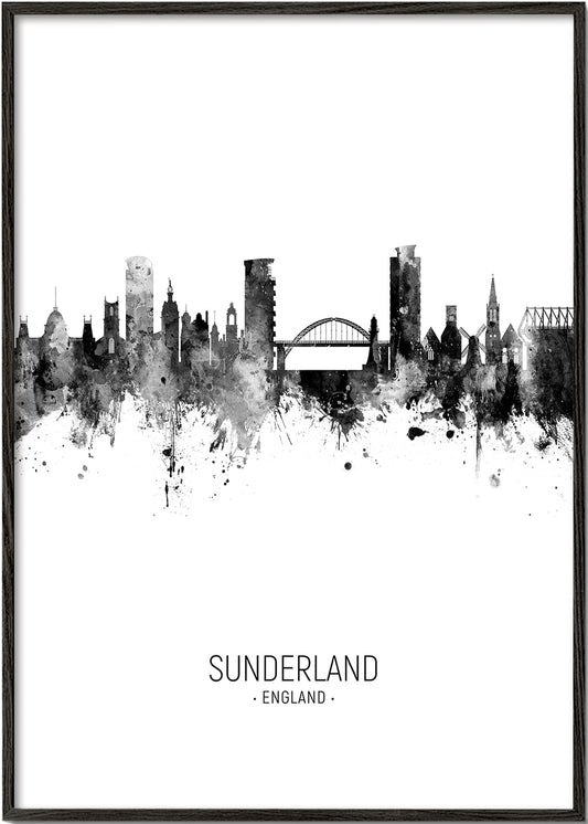 Sunderland Skyline black and white