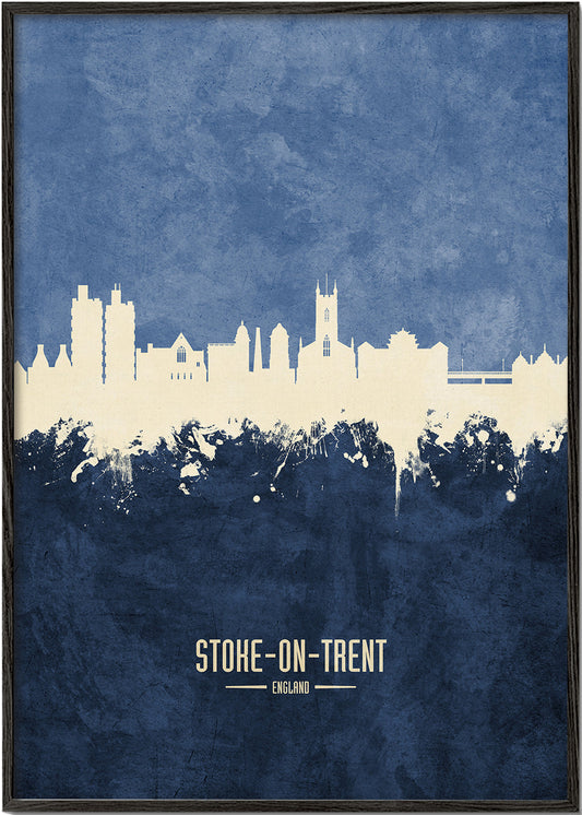 Stoke-on-Trent Skyline blue