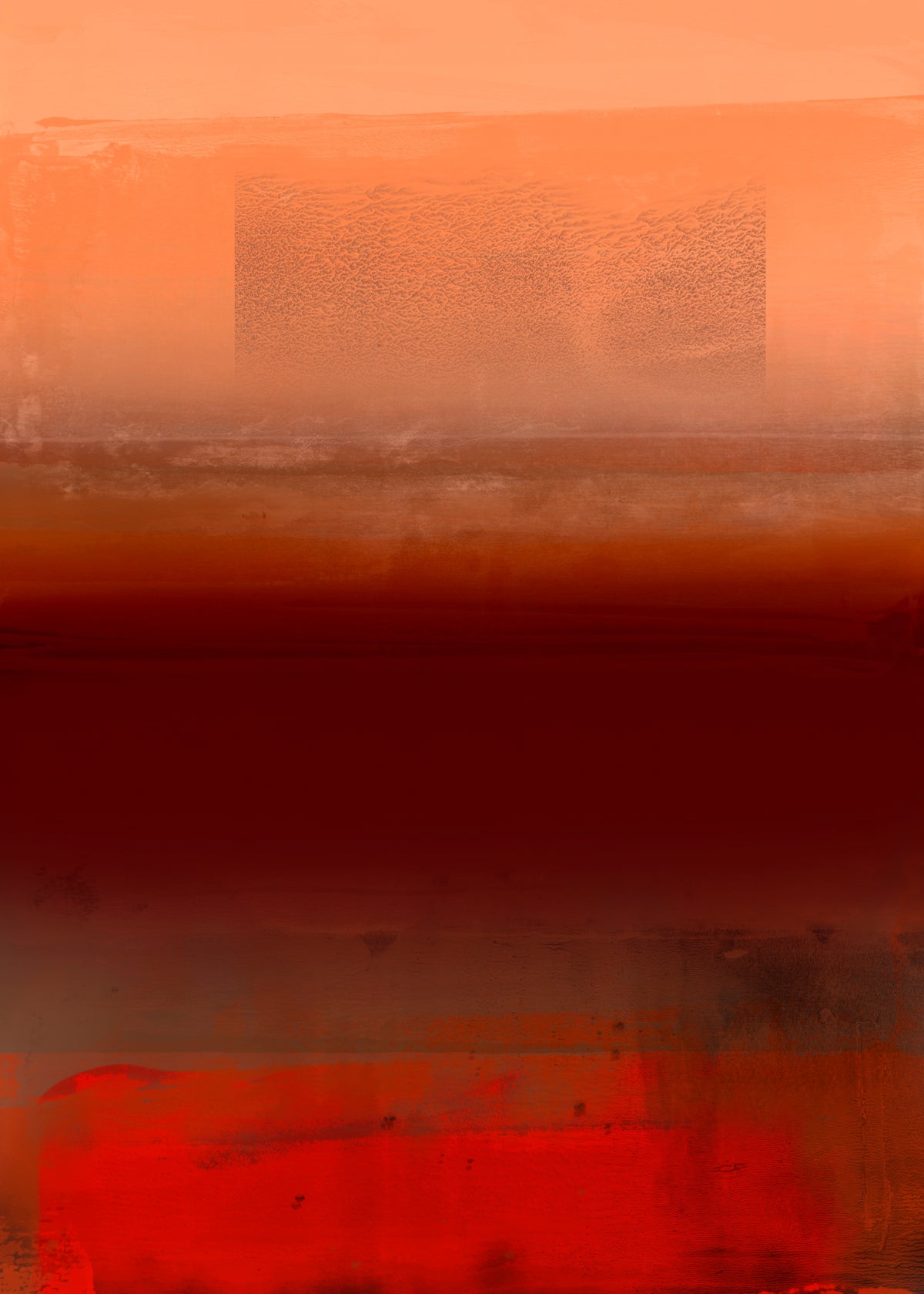 Organic Stack In Orange Red & Brown 1 - Unframed art print