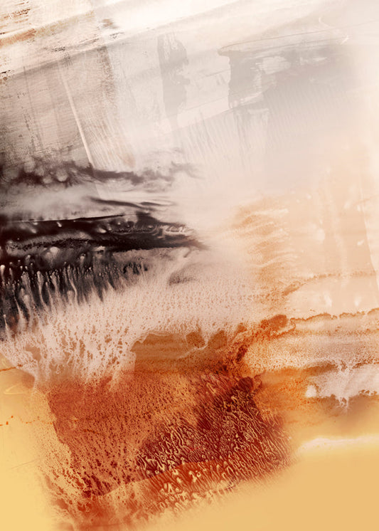 Organic Texture Abstract Yellow & Brown