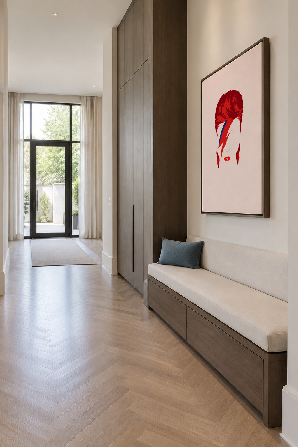 Bowie - Framed canvas in an interior