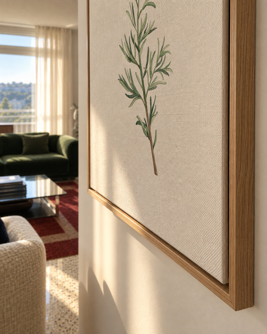 Rosemary Branch - Framed canvas detail
