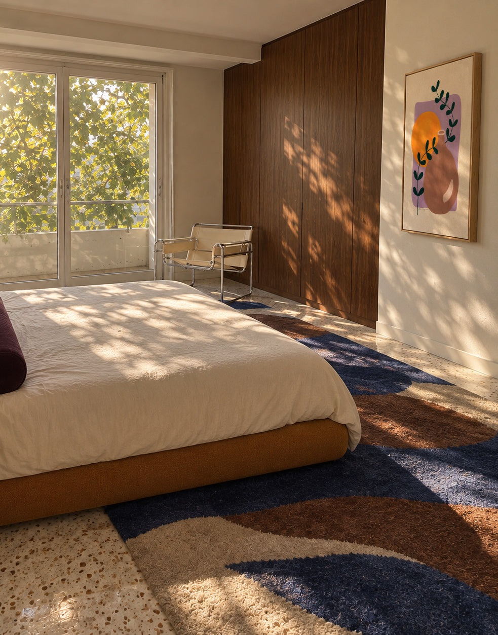 Branch & Sunshine - Framed canvas in an interior