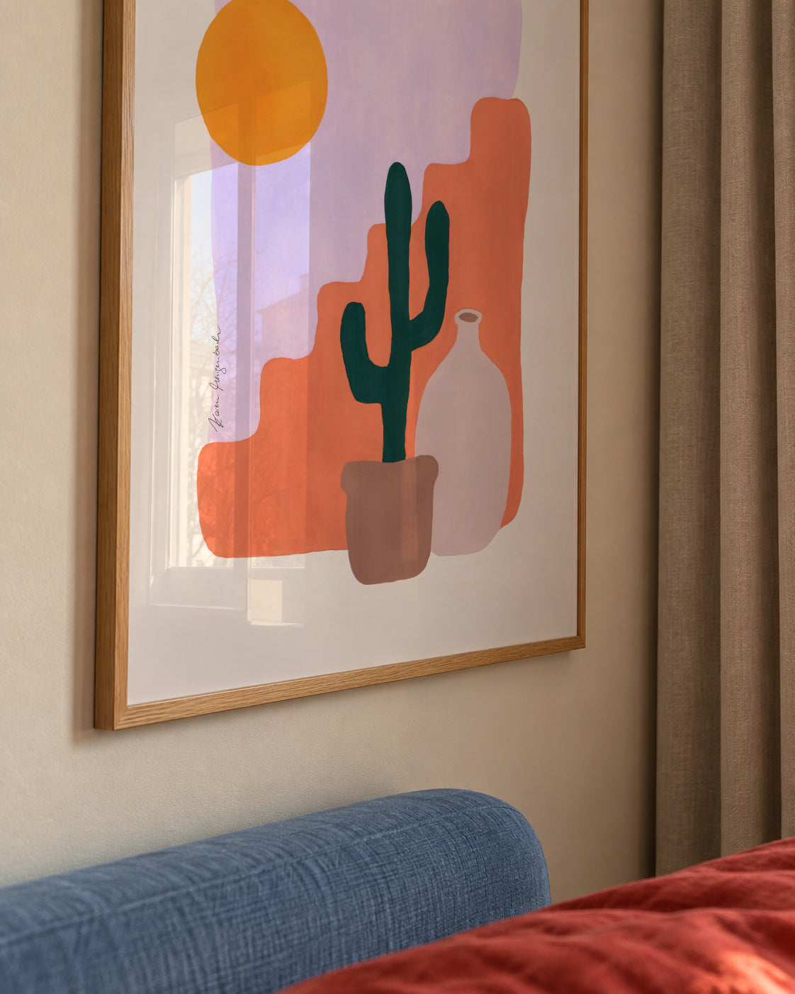 Cactus & Sunshine - Framed poster detail
