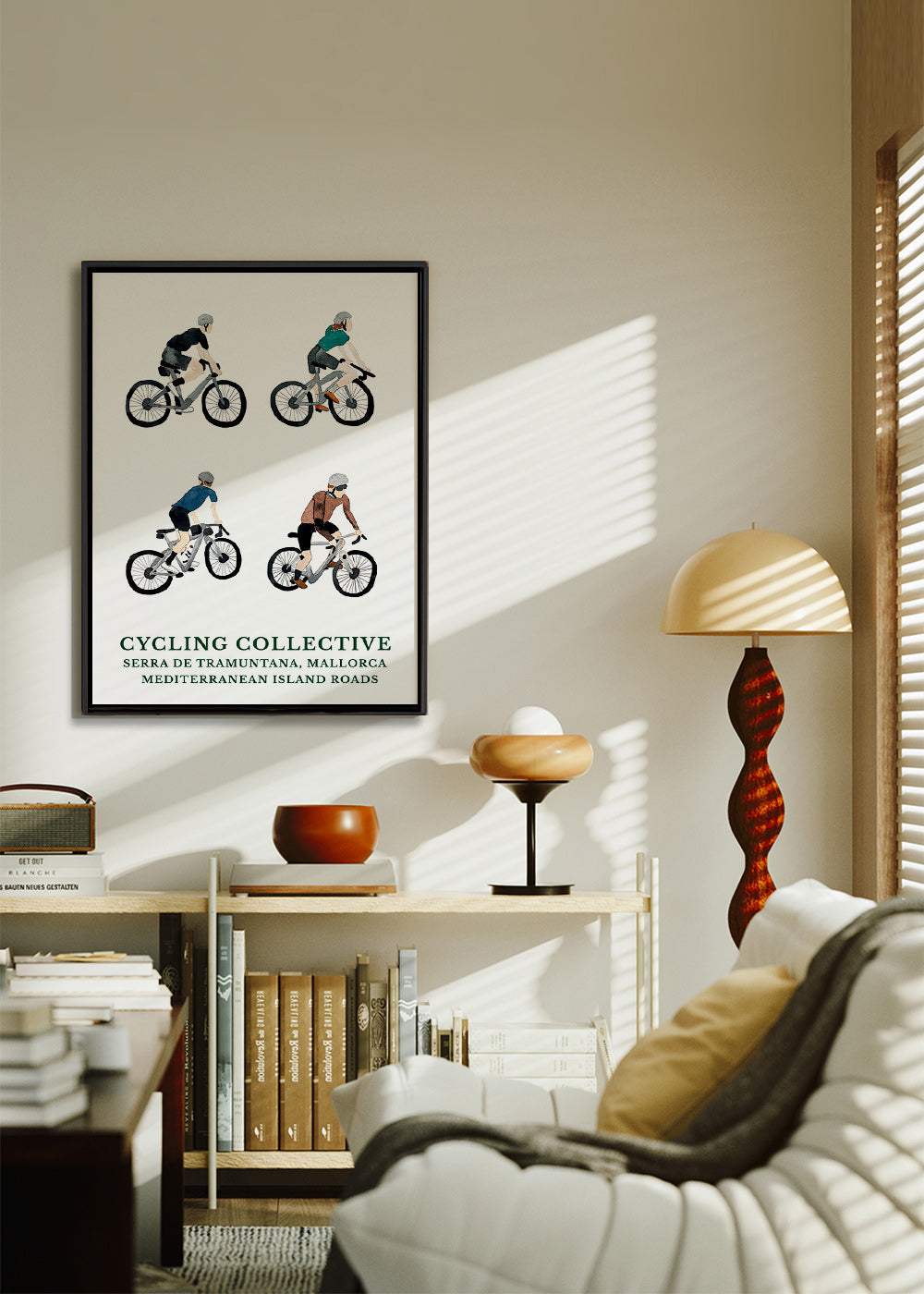 Sports art Mallorca cyclists