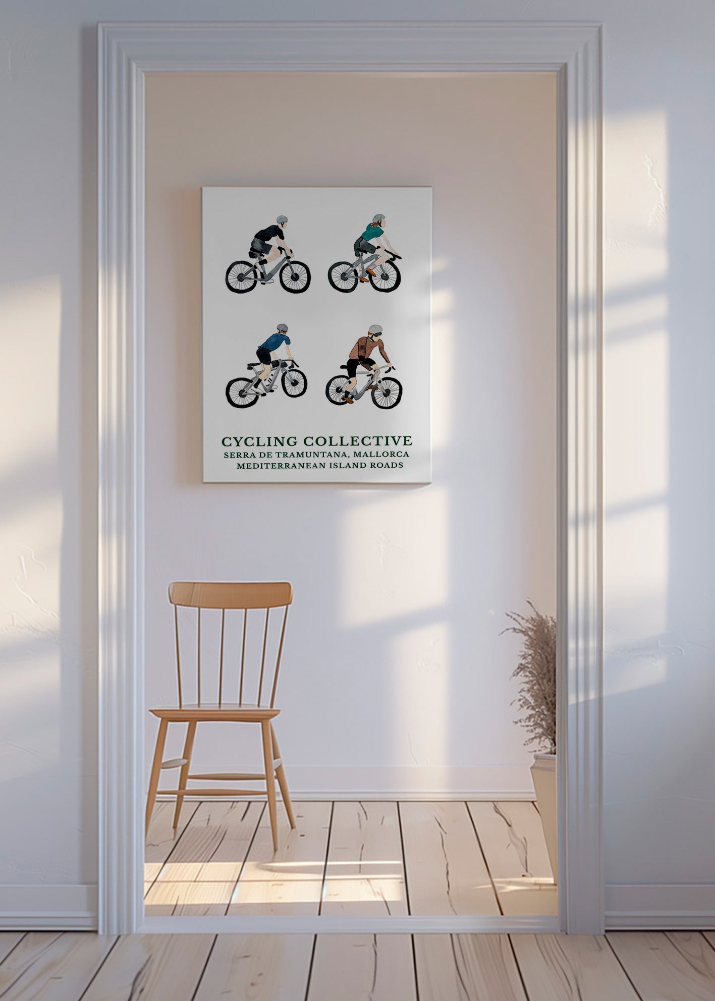 Sports art Mallorca cyclists