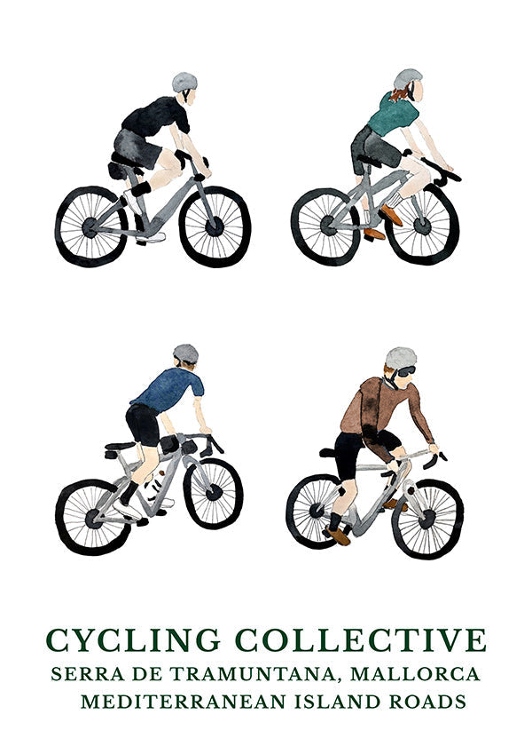 Sports art Mallorca cyclists