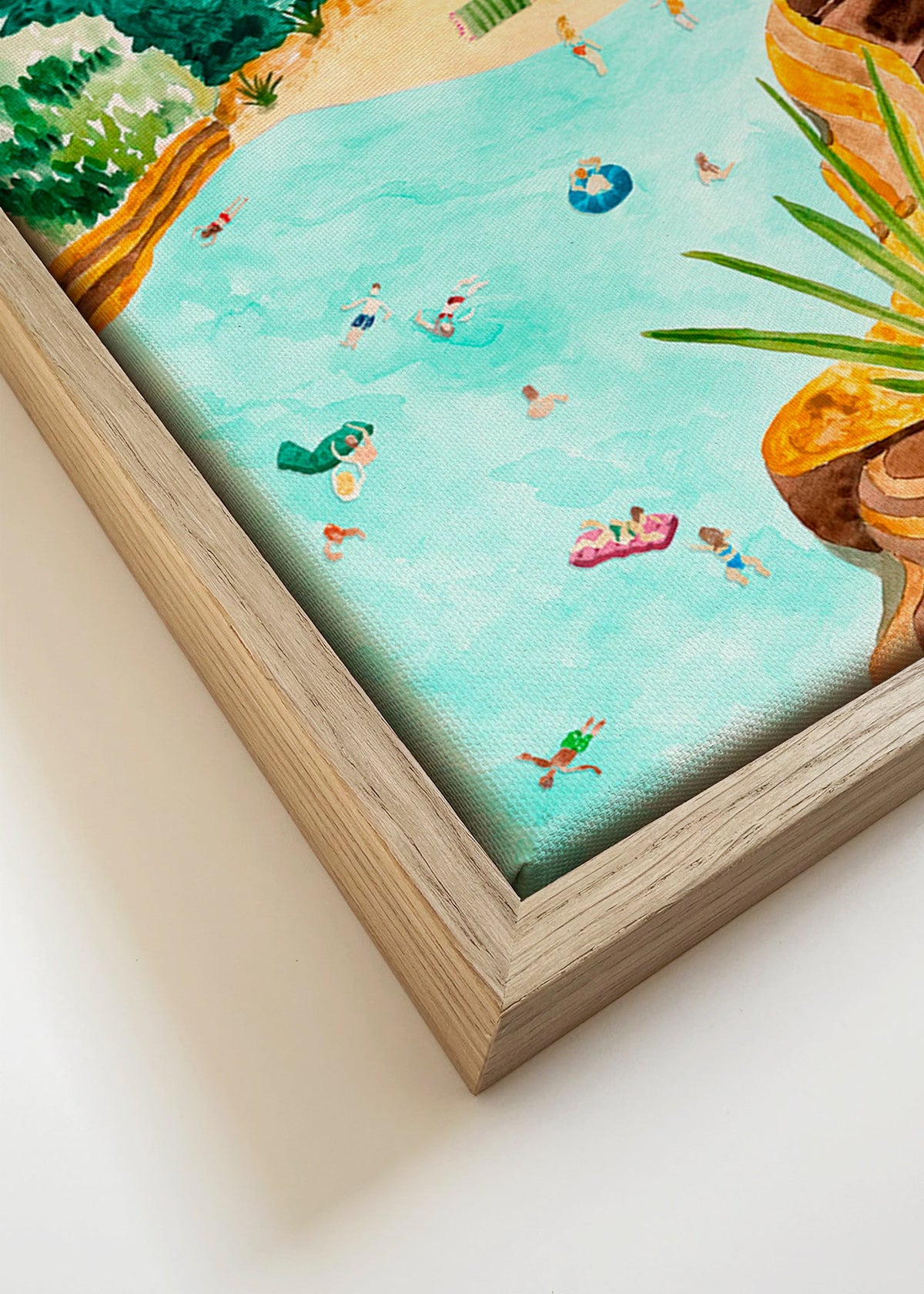 Cuadro de paisaje Cala Mallorquina – Canvas detail
