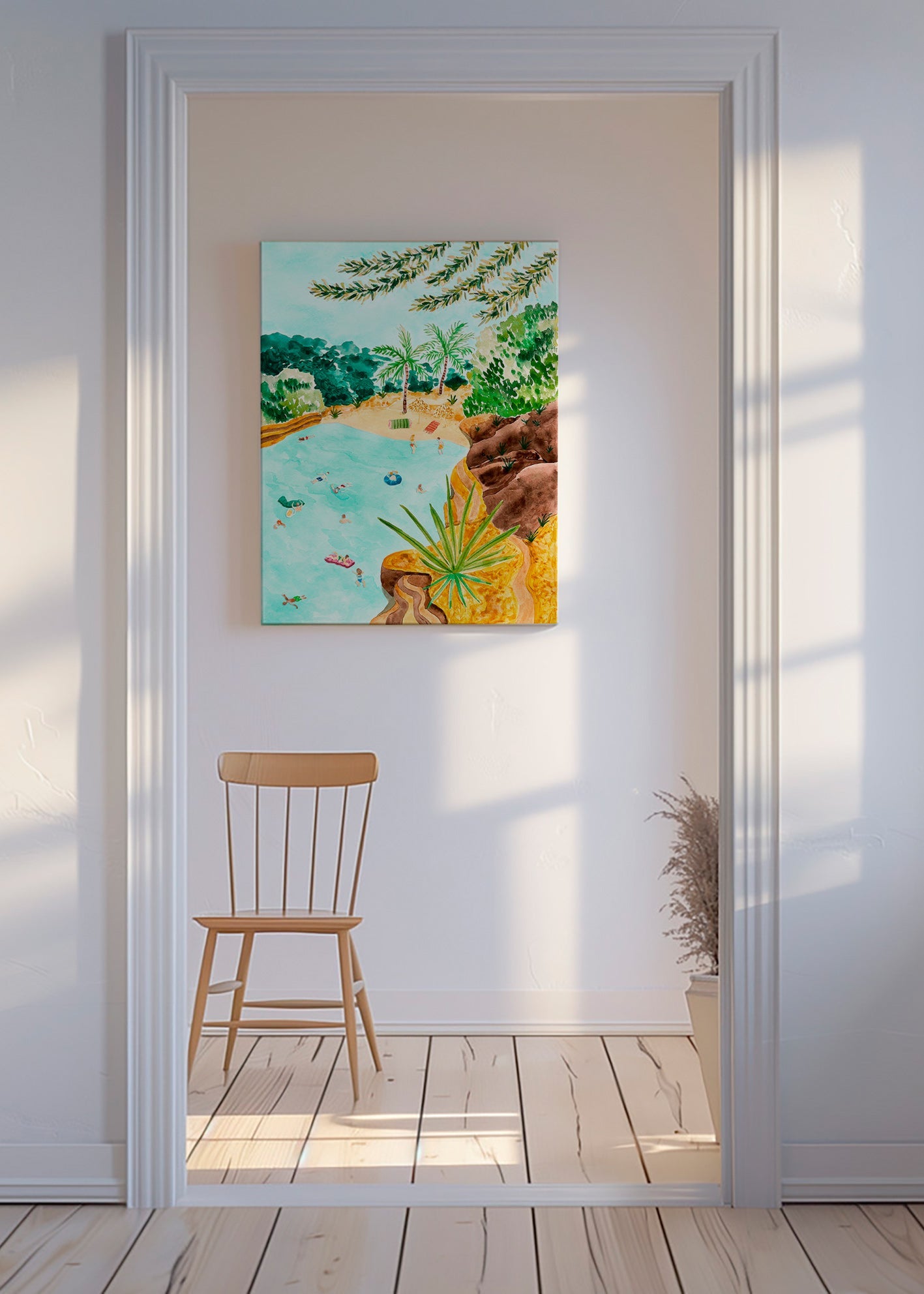 Landscape art Coastal Cove Illustration