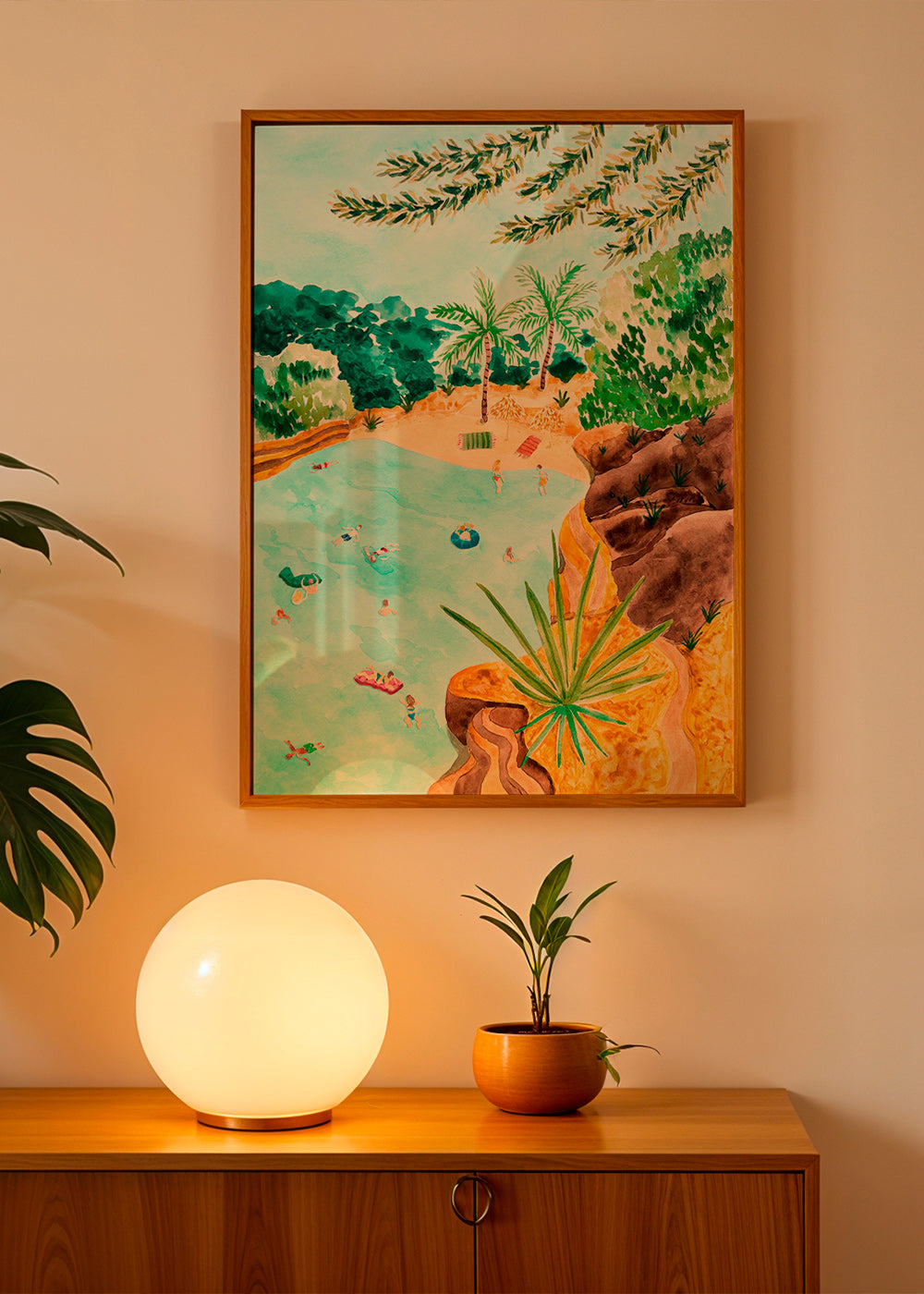 Landscape art Coastal Cove Illustration