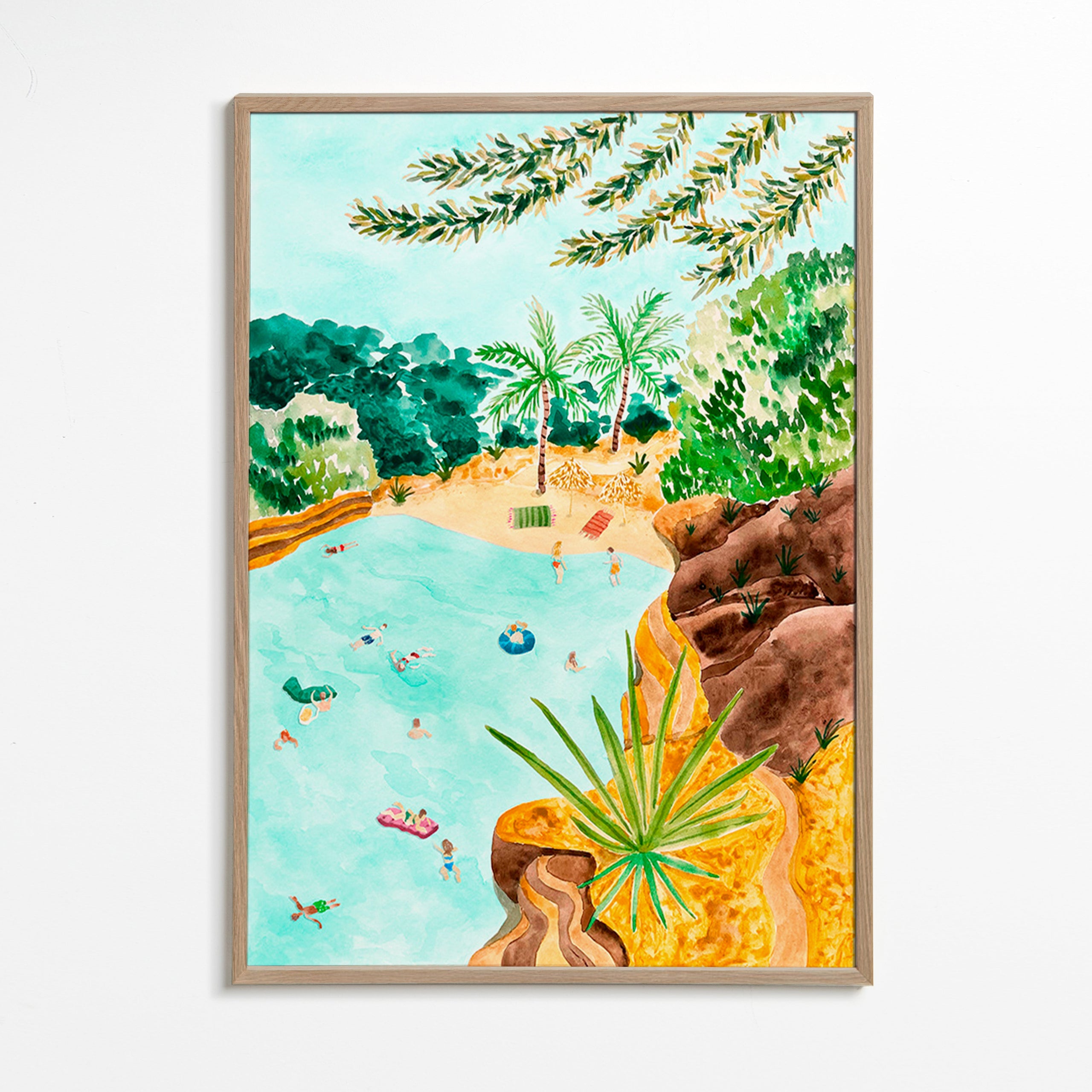 Landscape art Coastal Cove Illustration