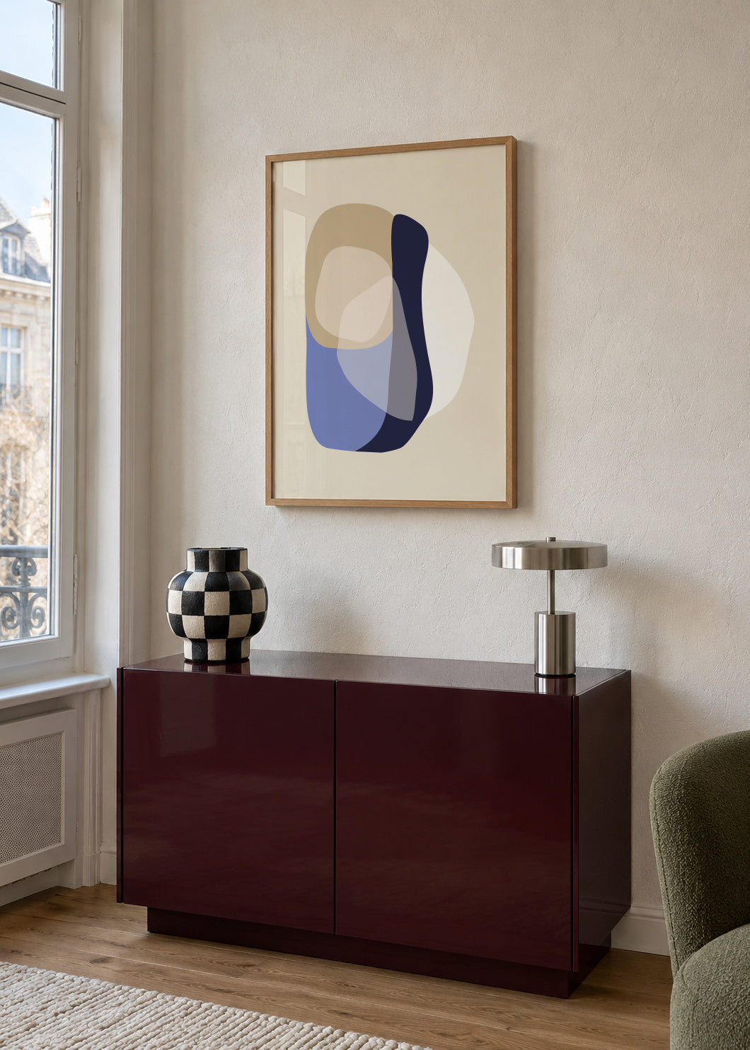 Form XII - Framed poster in an interior