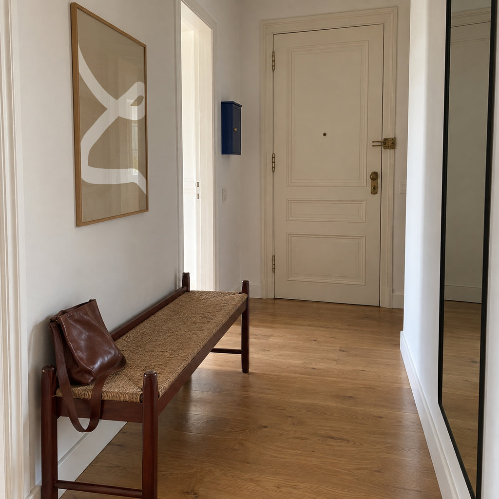 White Path - Framed poster in an interior