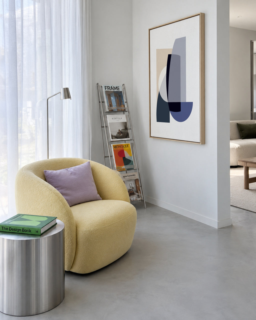 Abstract IV - Framed canvas in an interior