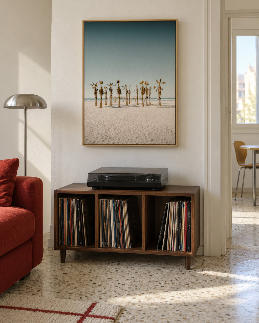 12 by the Ocean - Framed canvas in an interior