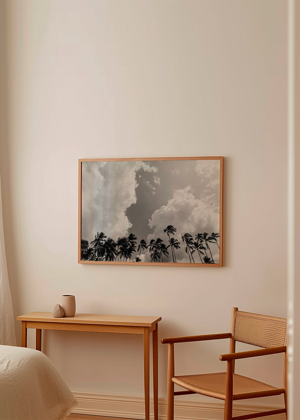 Cuadro de paisaje: palmeras en blanco y negro – Product3