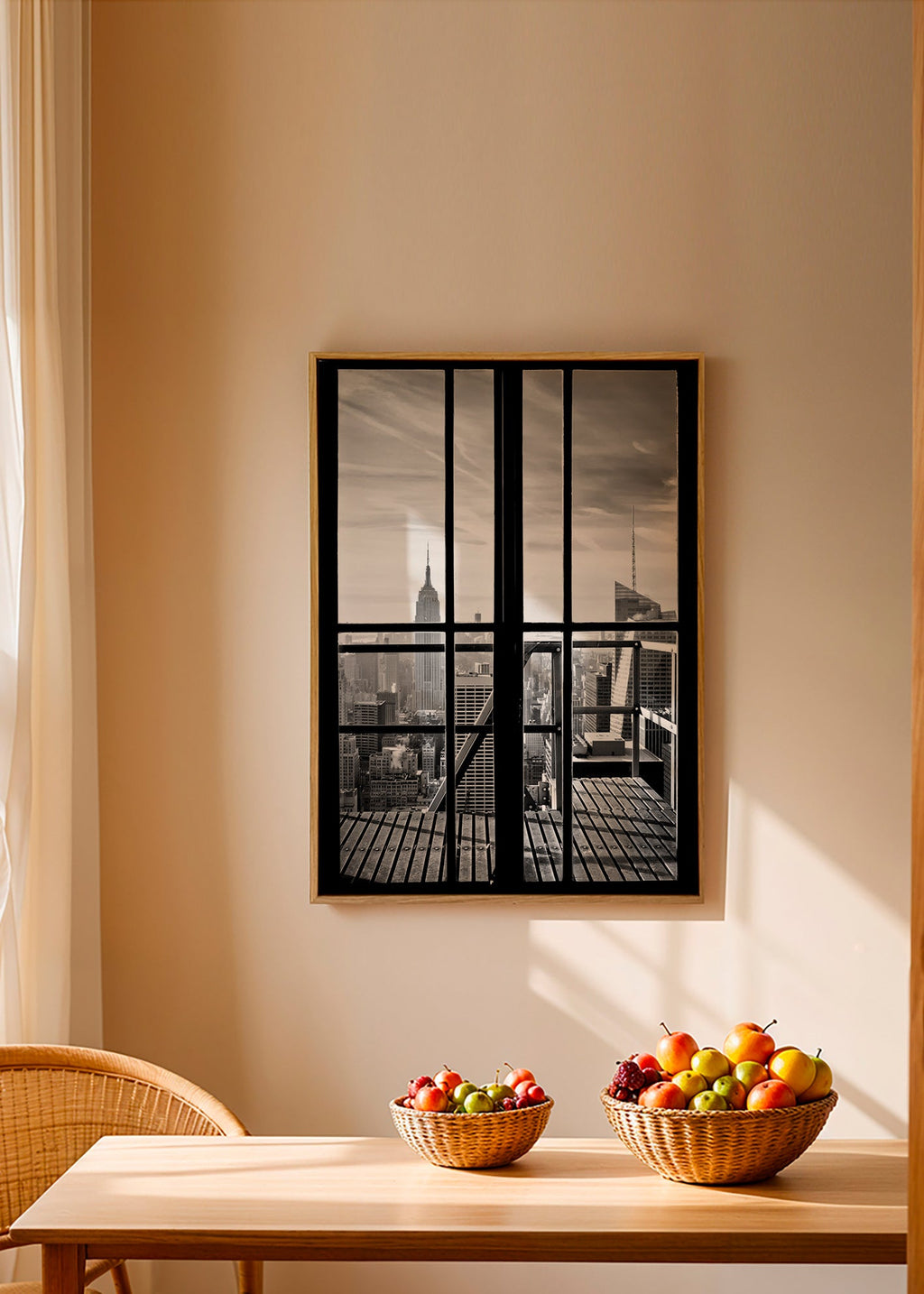 Cuadro de ciudades con vista desde ventana – Canvas1