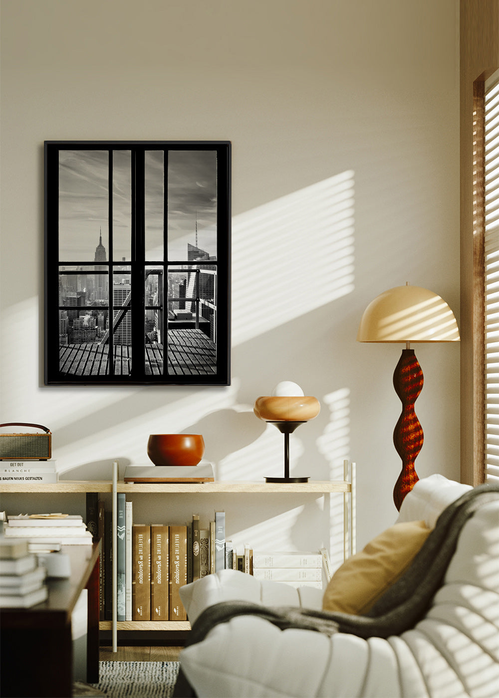 Cuadro de ciudades con vista desde ventana – Canvas2