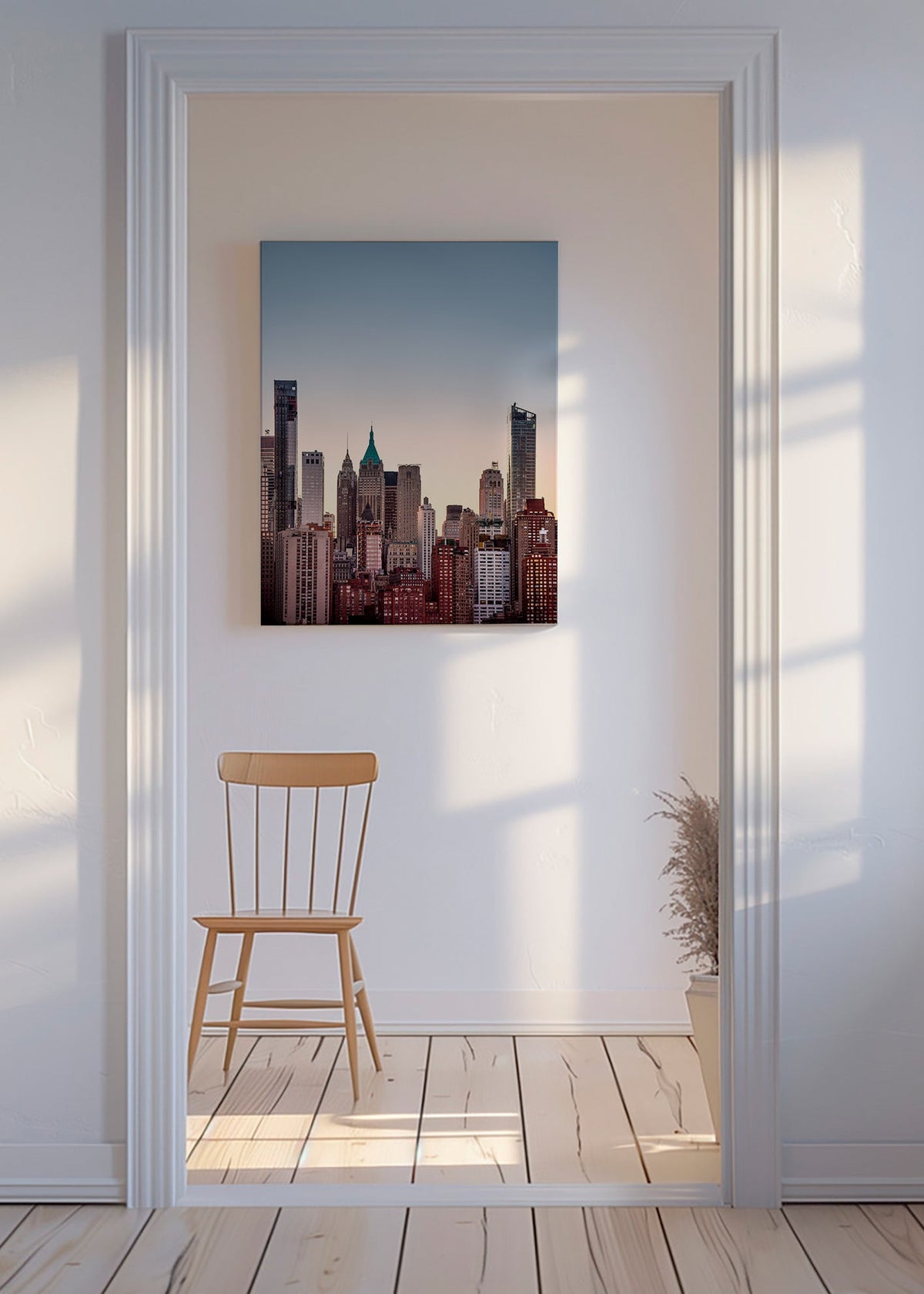 Cuadro de ciudades con skyline al atardecer – Canvas