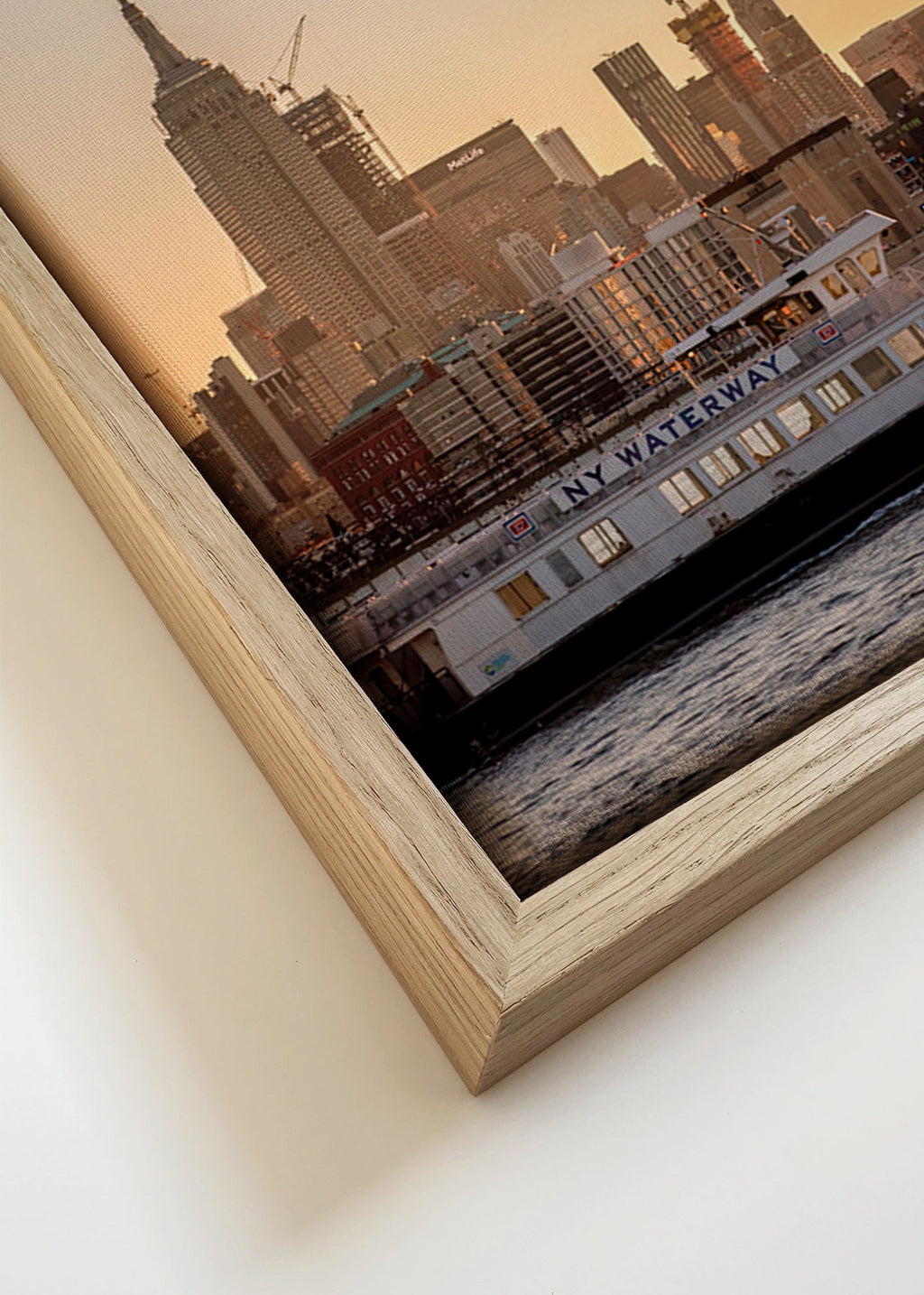 Travel poster Manhattan skyline – Canvas detail