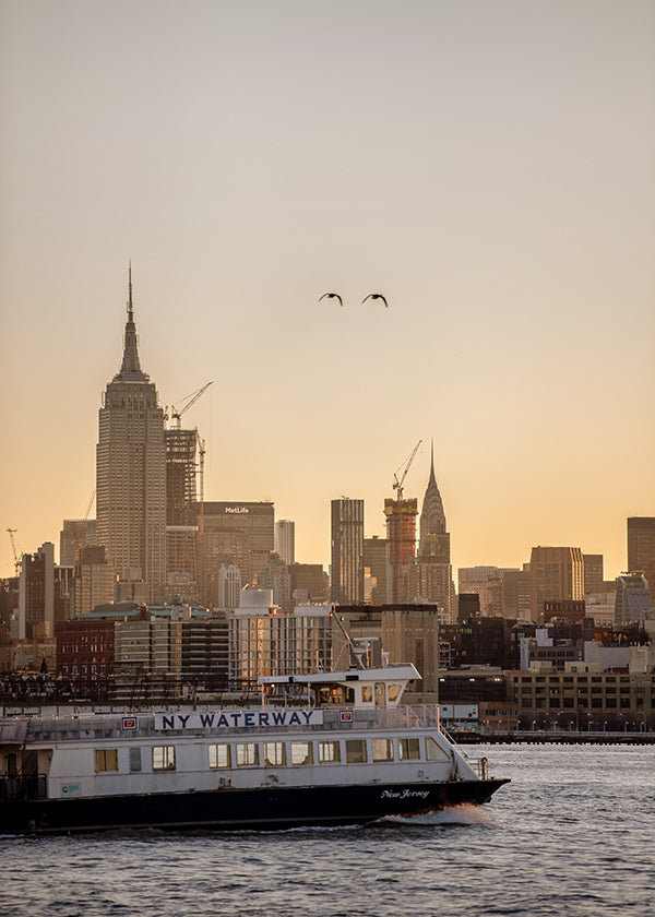 Travel poster Manhattan skyline