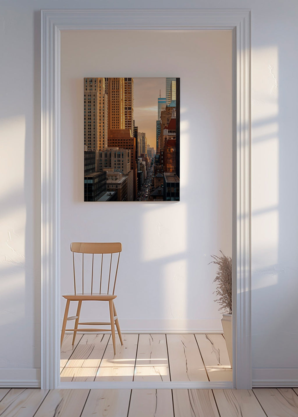 Cuadro de ciudades con skyline al amanecer – Canvas