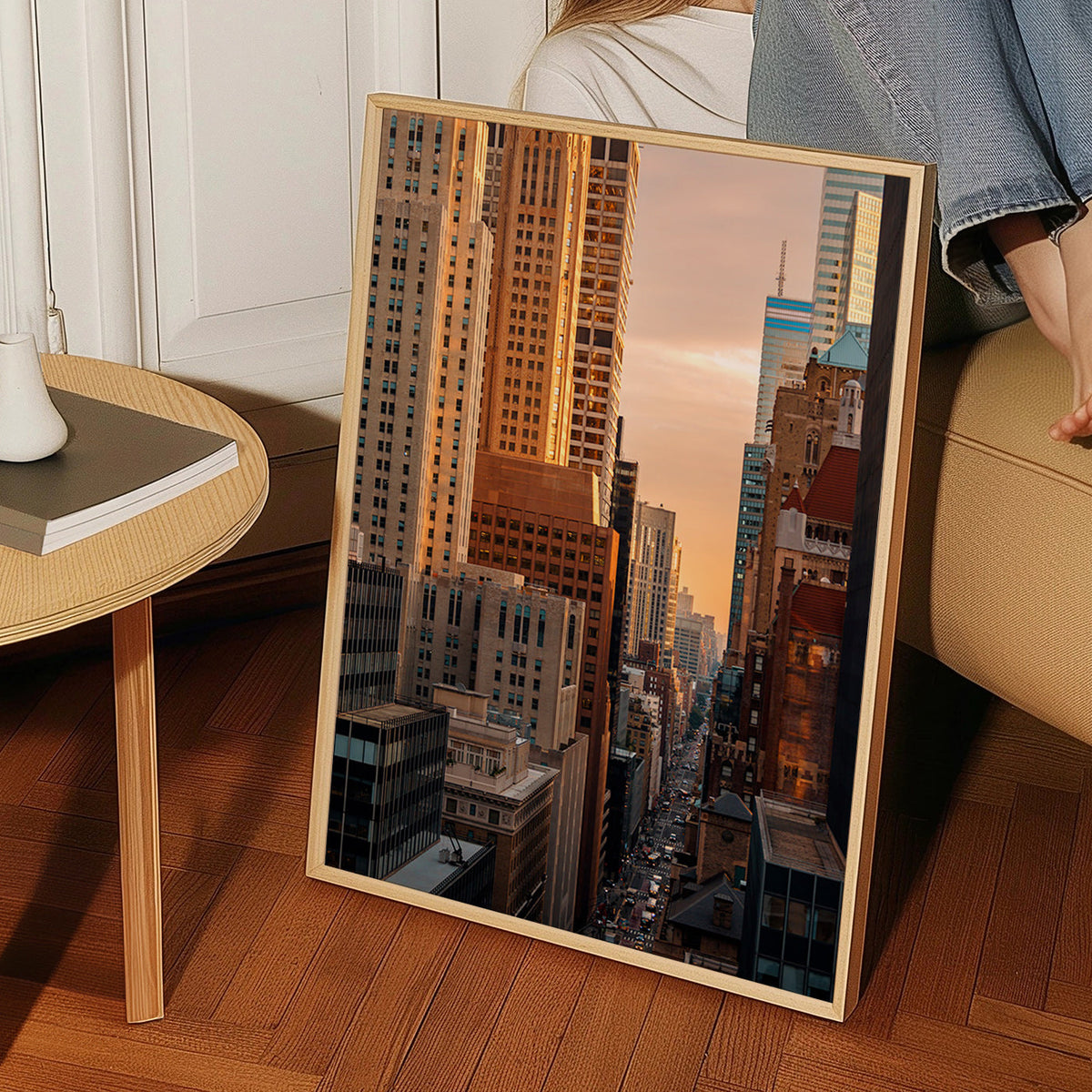 Cuadro de ciudades con skyline al amanecer – Product3