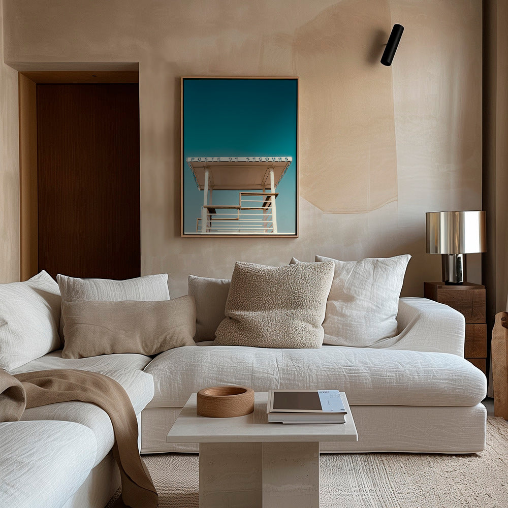 Fotografía: poste de secours sobre cielo azul – Canvas2