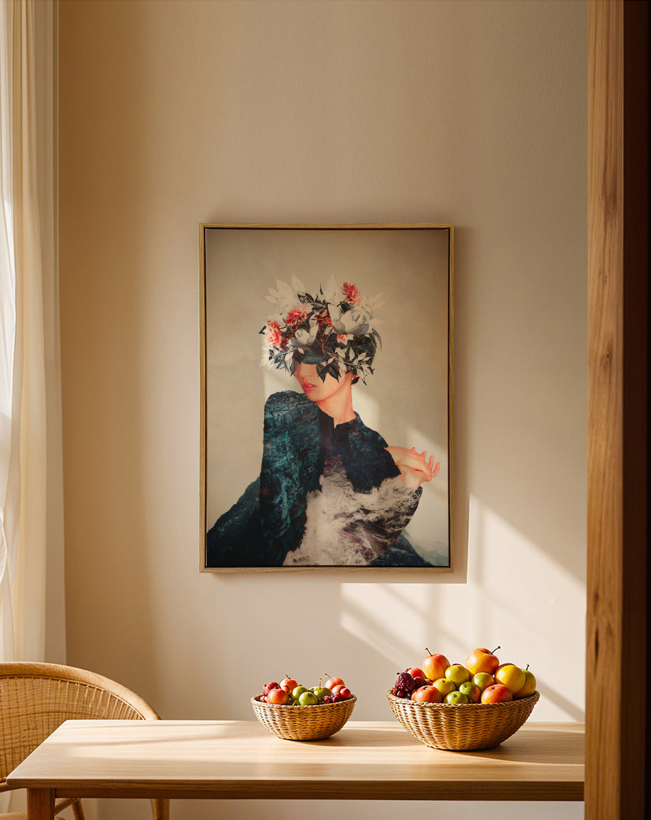 Kumiko - Framed canvas in an interior