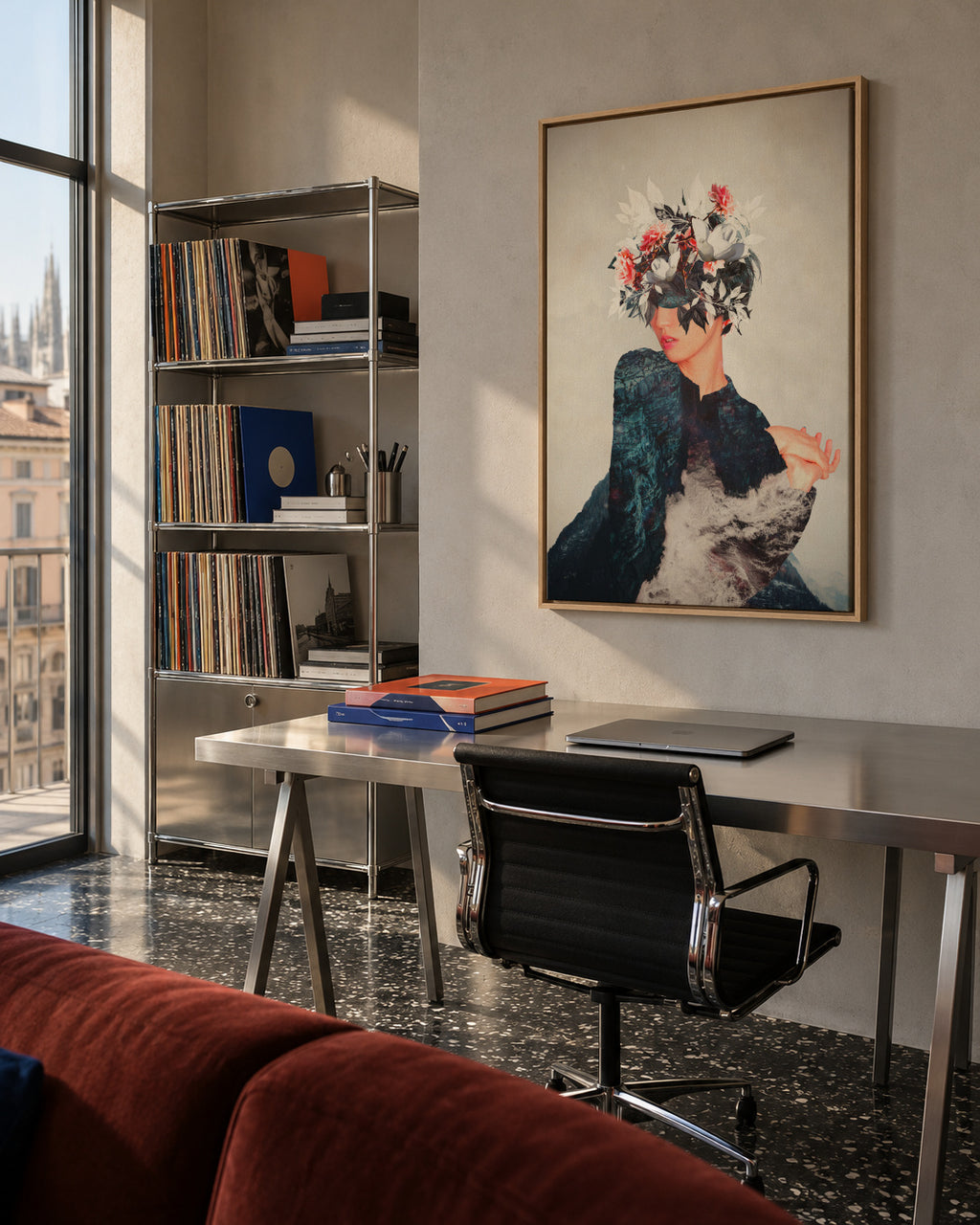 Kumiko - Framed canvas in an interior