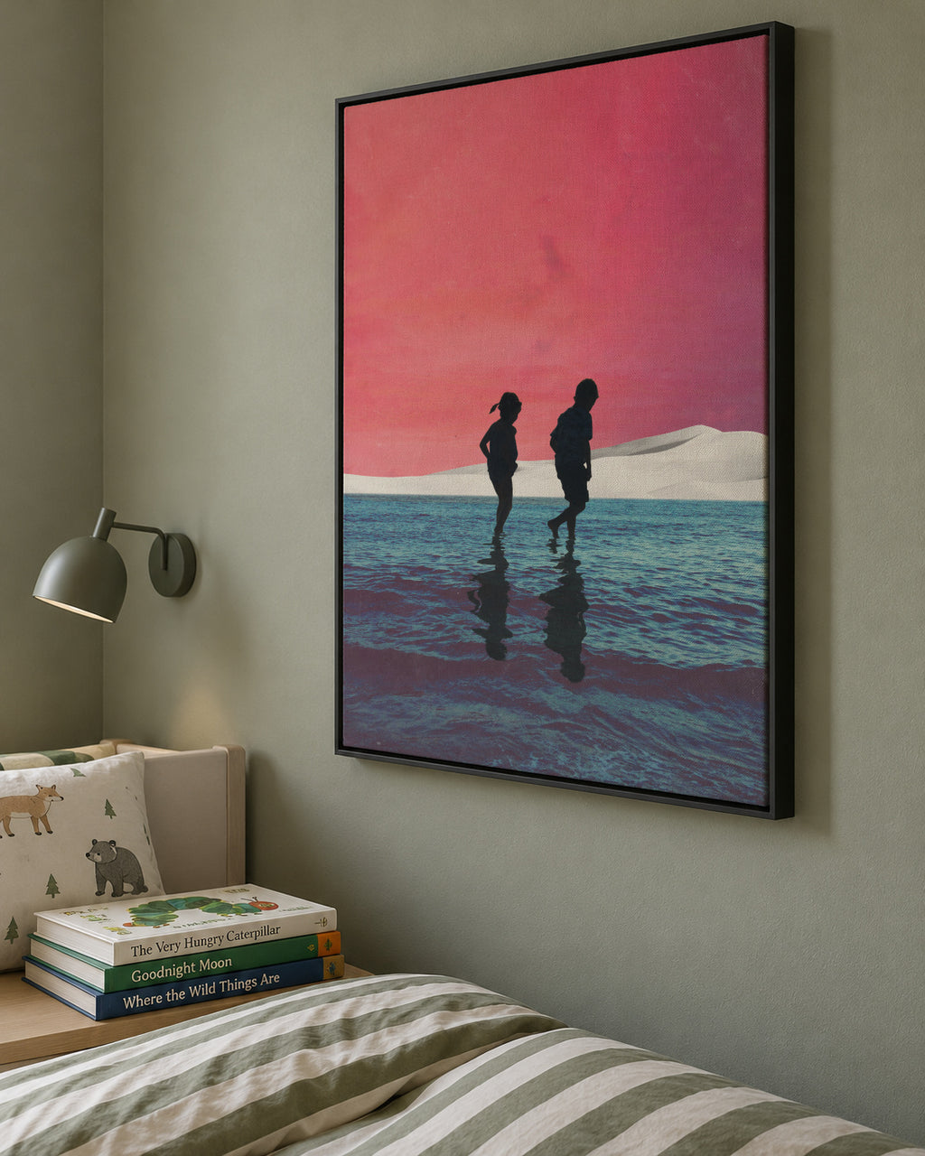 Until Dusk - Framed canvas in an interior