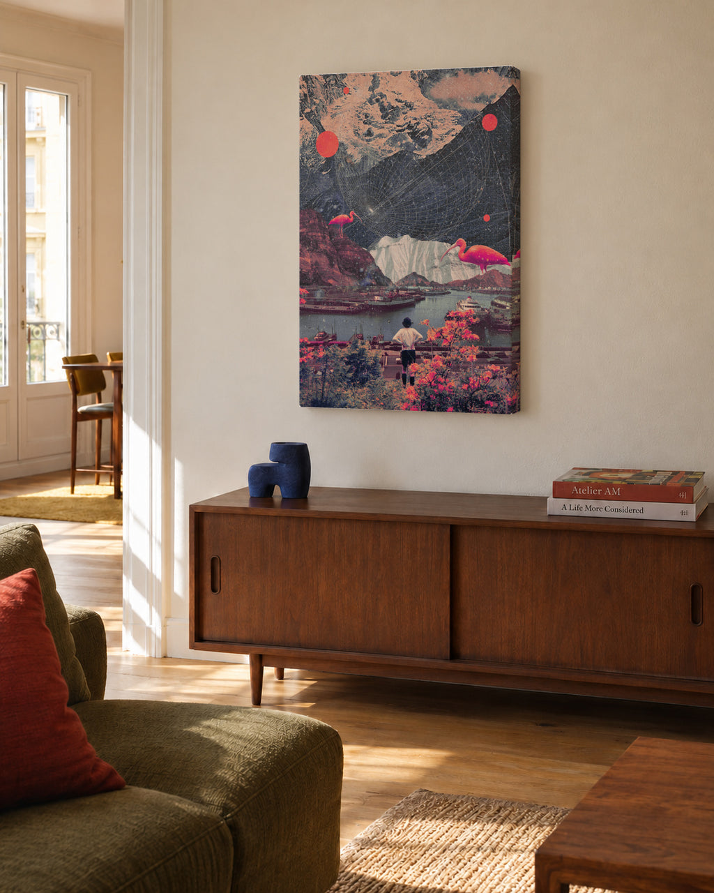 My Choices Left Me Alone - Unframed canvas in an interior