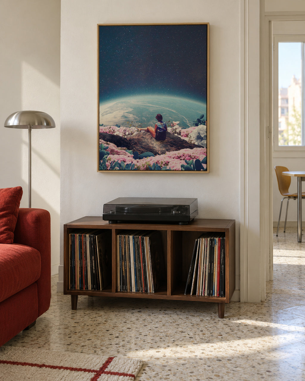 My World Blossomed When I Loved You - Framed canvas in an interior