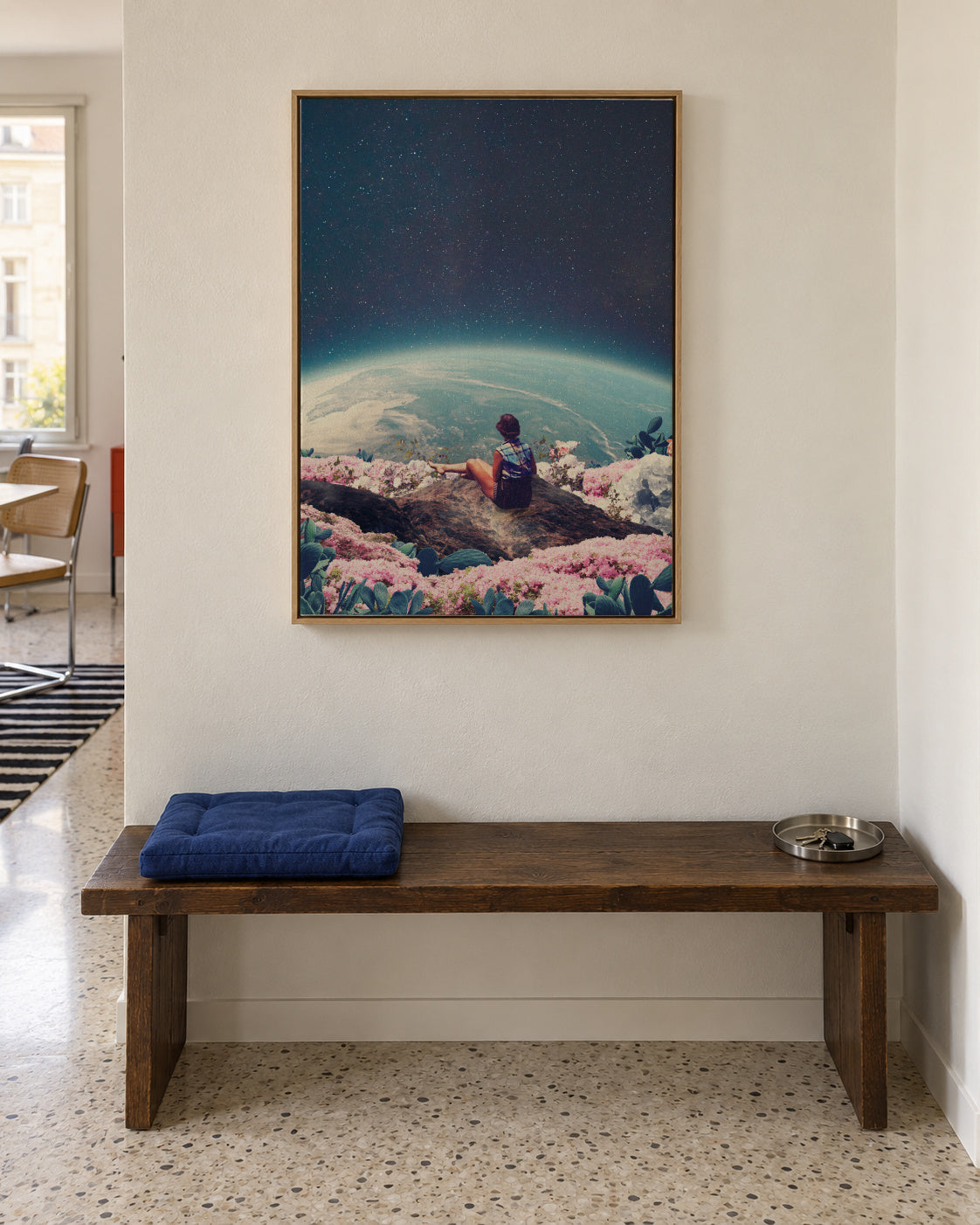 My World Blossomed When I Loved You - Framed canvas in an interior