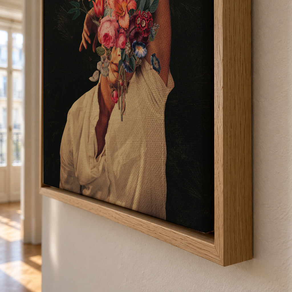 Roses Bloomed Every Time I Thought Of You - Framed canvas detail
