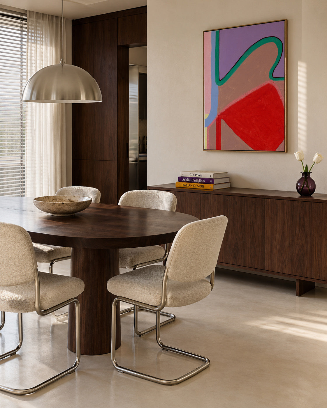 Wave II - Framed canvas in an interior