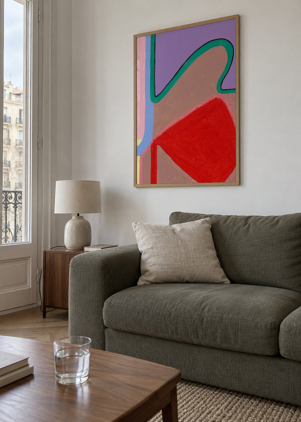Wave II - Framed poster in an interior