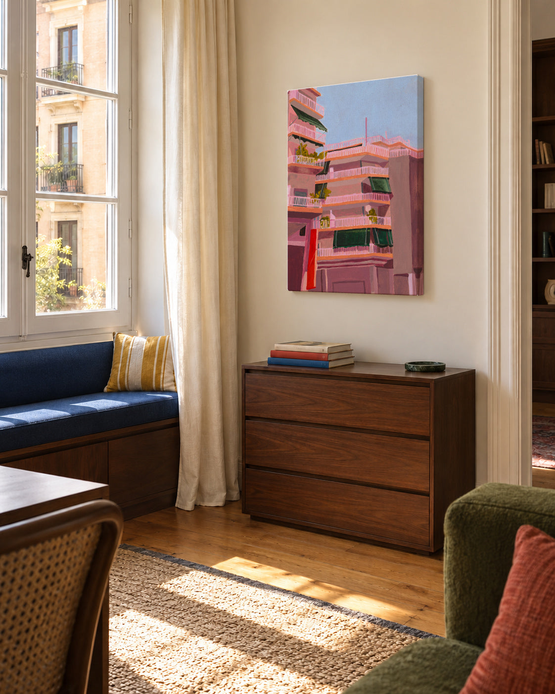 Memories - Unframed canvas in an interior