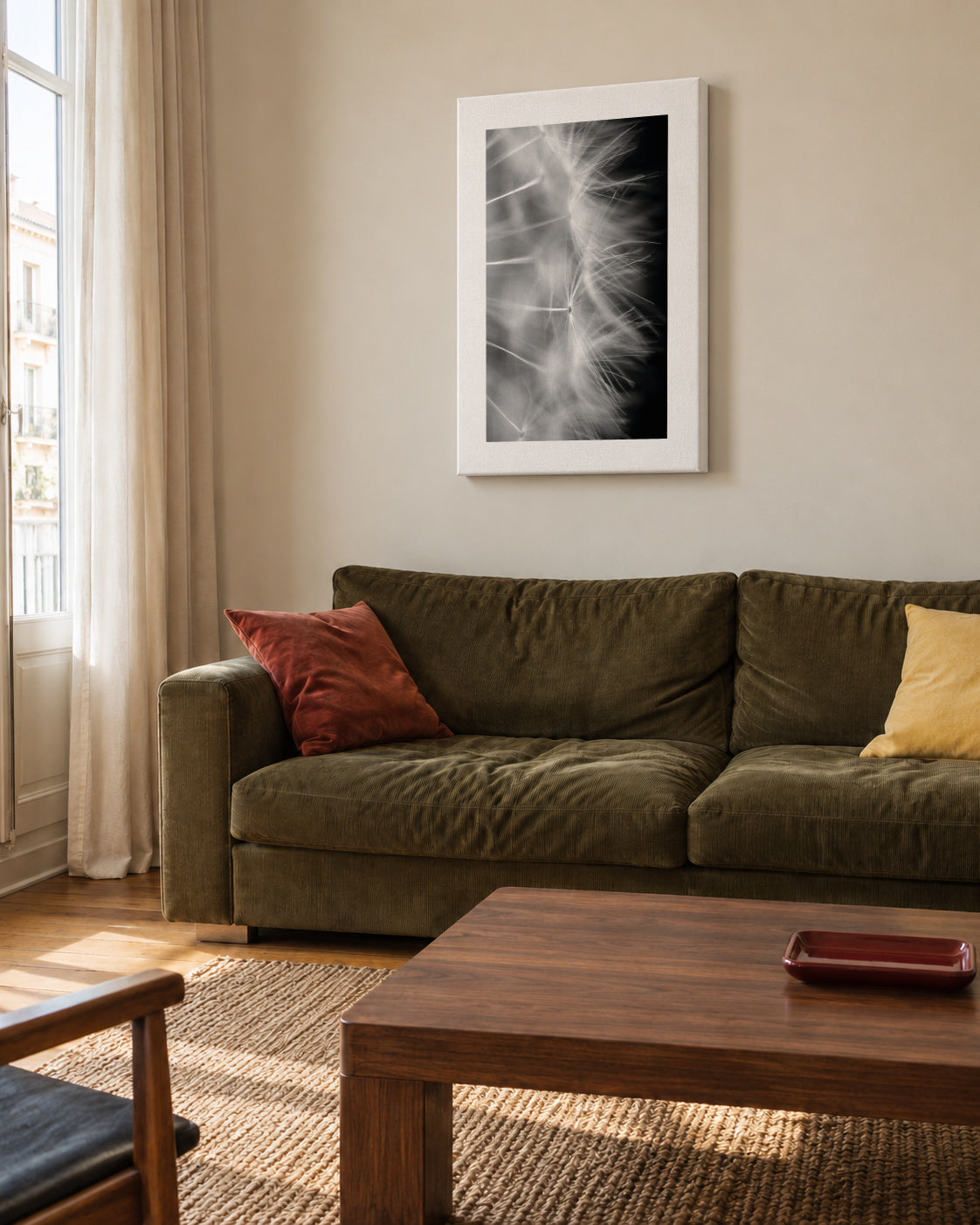 Blow it - Unframed canvas in an interior