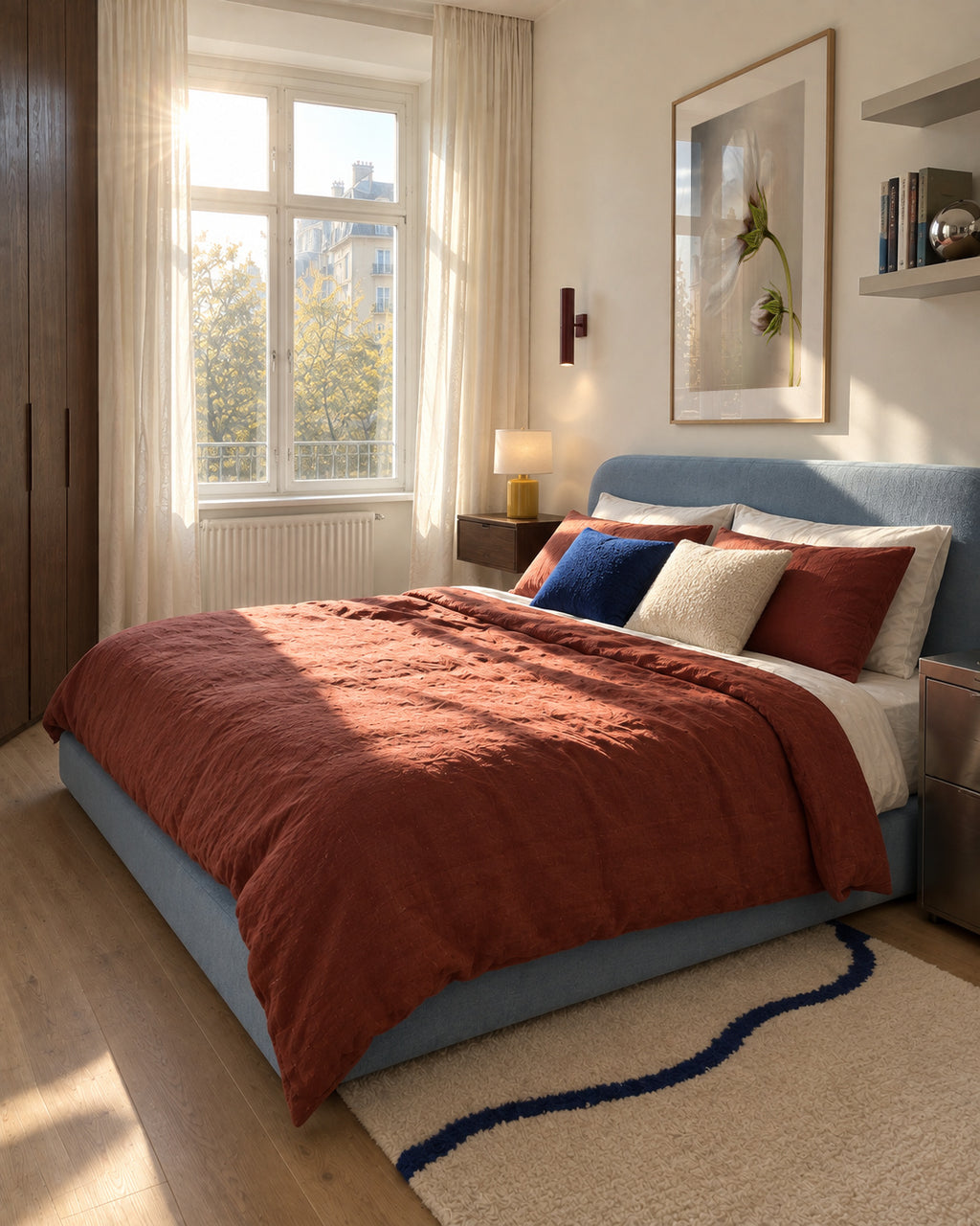 Heavenly Cosmos - Framed poster in an interior