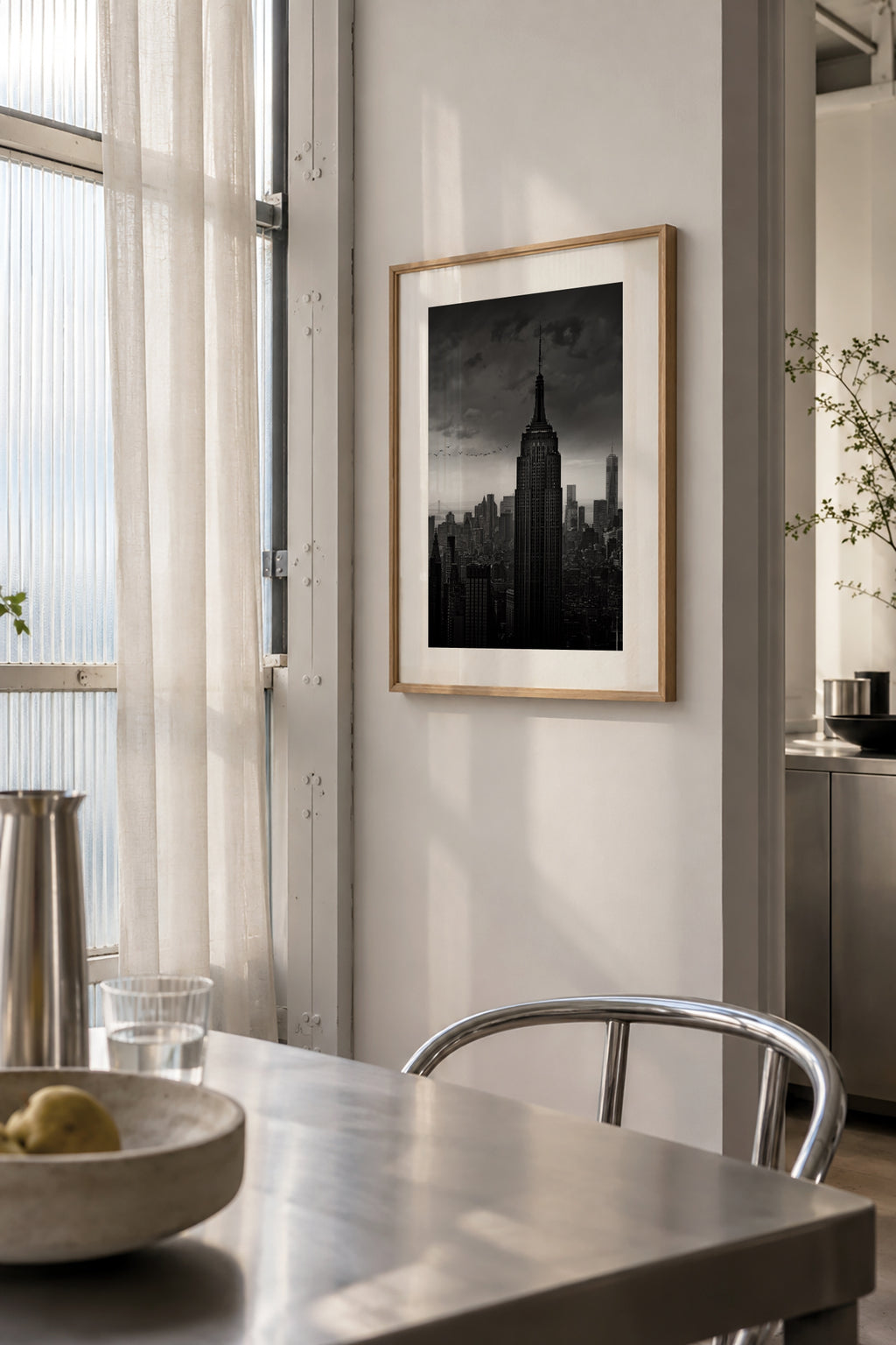 New York Rockefeller View - Framed poster in an interior