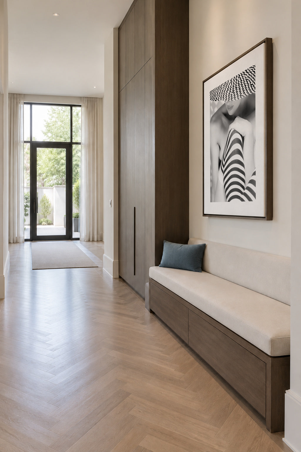 Zagging that Zig - Framed canvas in an interior