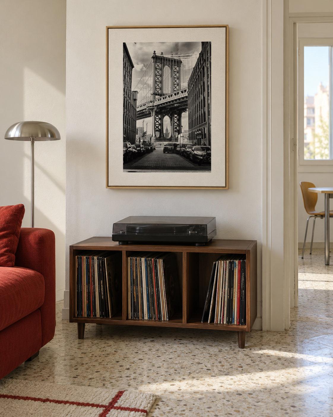 In America - Framed canvas in an interior