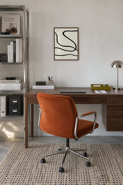 Black Lines 01 - Framed poster in an interior