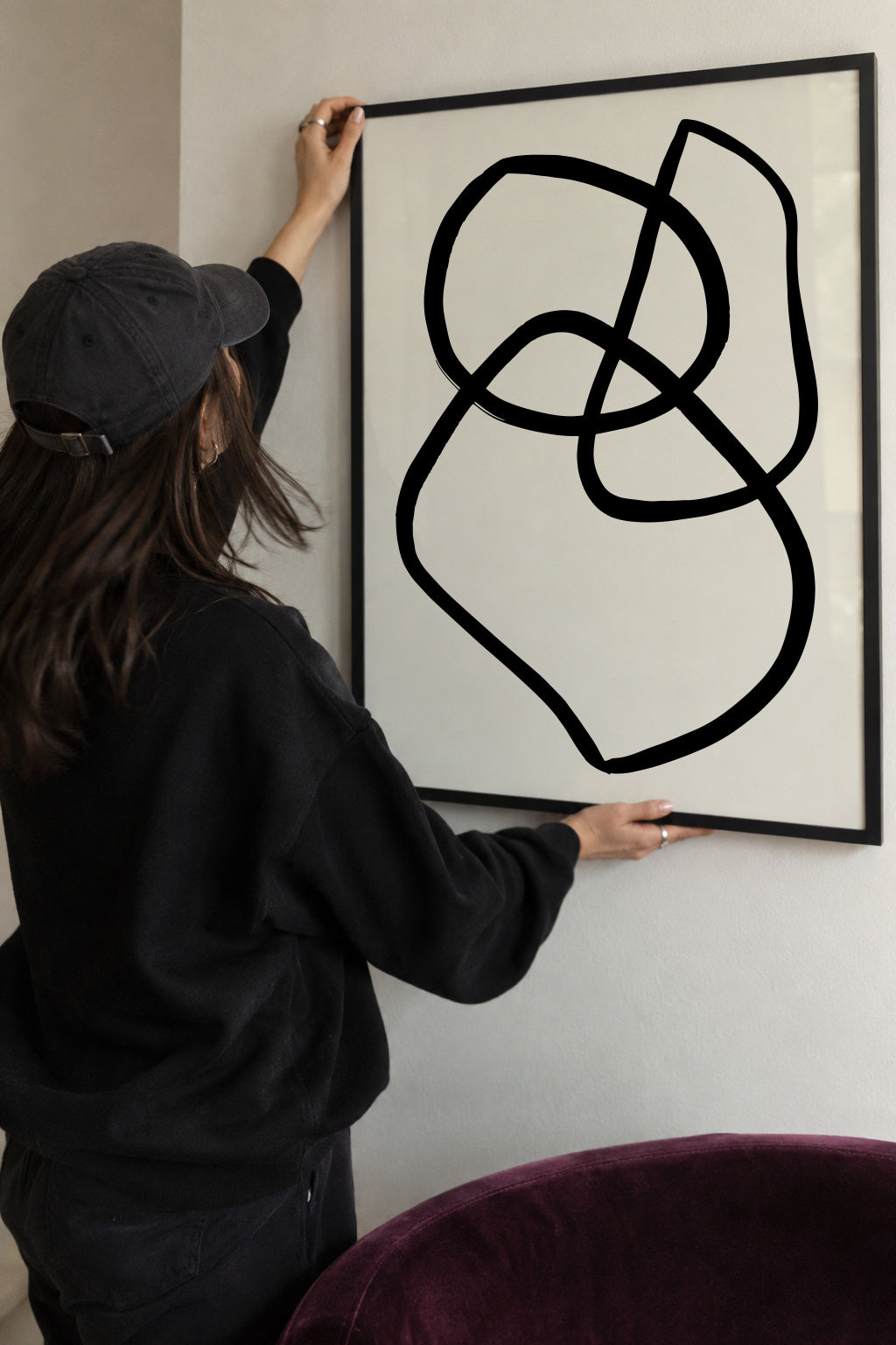 Black Lines 03 - Framed poster detail