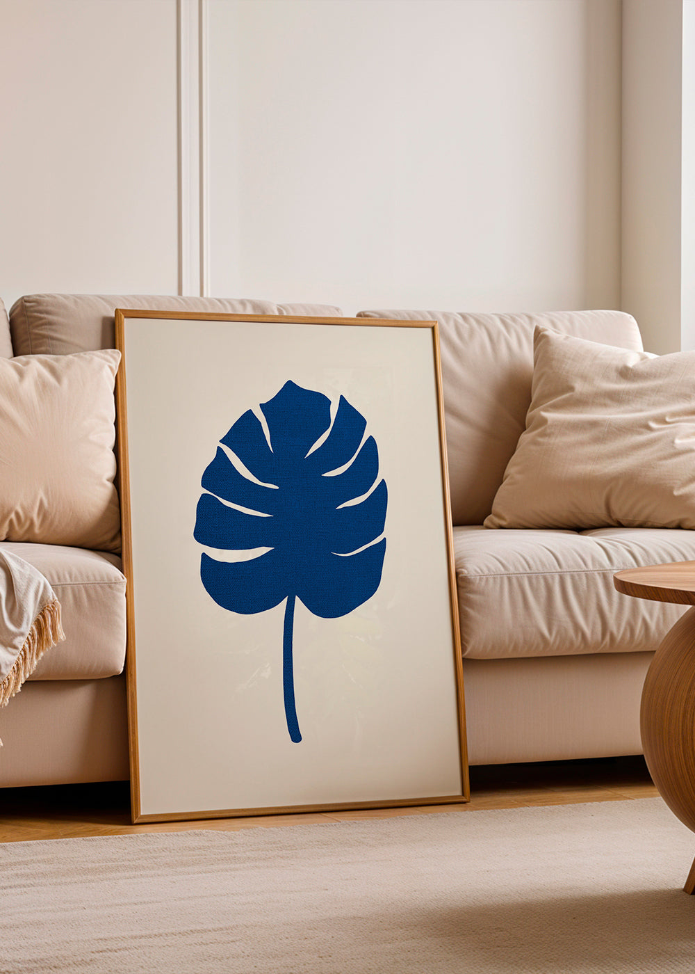 Monstera Canvas Blue - 1x Studio