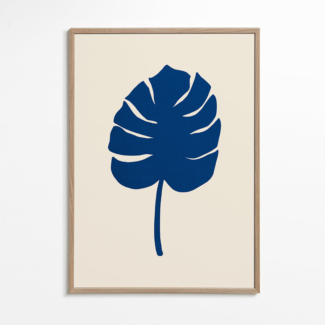 Monstera Canvas Blue - 1x Studio