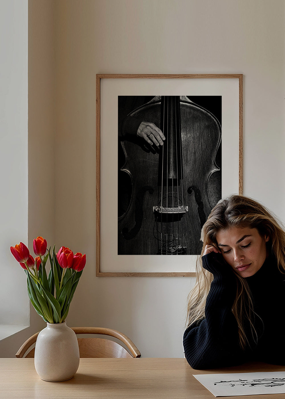 jazz - Framed poster in an interior