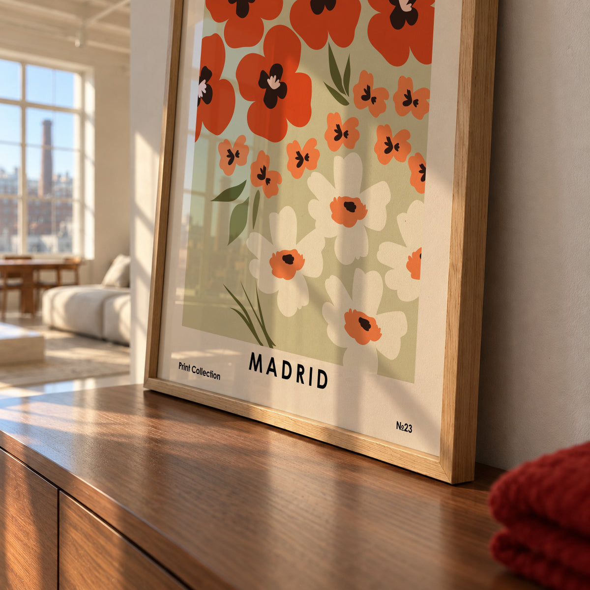 Flower Market Madrid - Framed poster detail